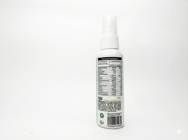 CHIBI Eiyo Spray Multivitamínico Infantil – Vitamina C, Vitamina D3, Vitamina K, Biotina, Zinc, Vitamina A, Vitamina E y Vitamina B12 Sabor Cereza Natural para niños nueva Tecnologia Alta Absorción - Eiyo