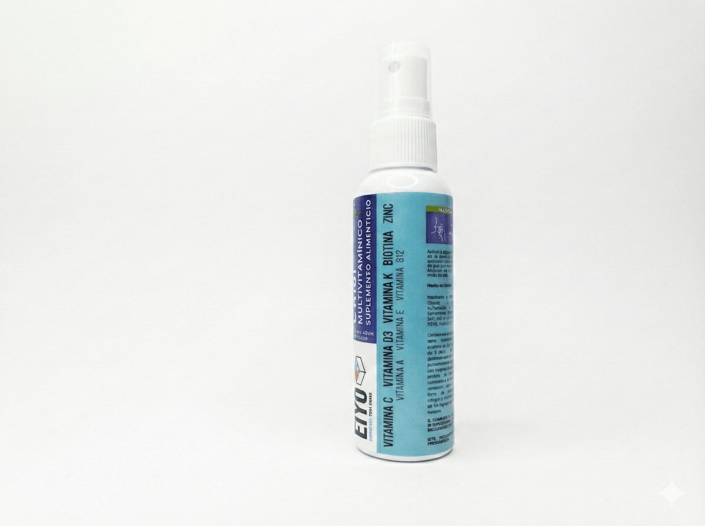 CHIBI Eiyo Spray Multivitamínico Infantil – Vitamina C, Vitamina D3, Vitamina K, Biotina, Zinc, Vitamina A, Vitamina E y Vitamina B12 Sabor Cereza Natural para niños nueva Tecnologia Alta Absorción - Eiyo