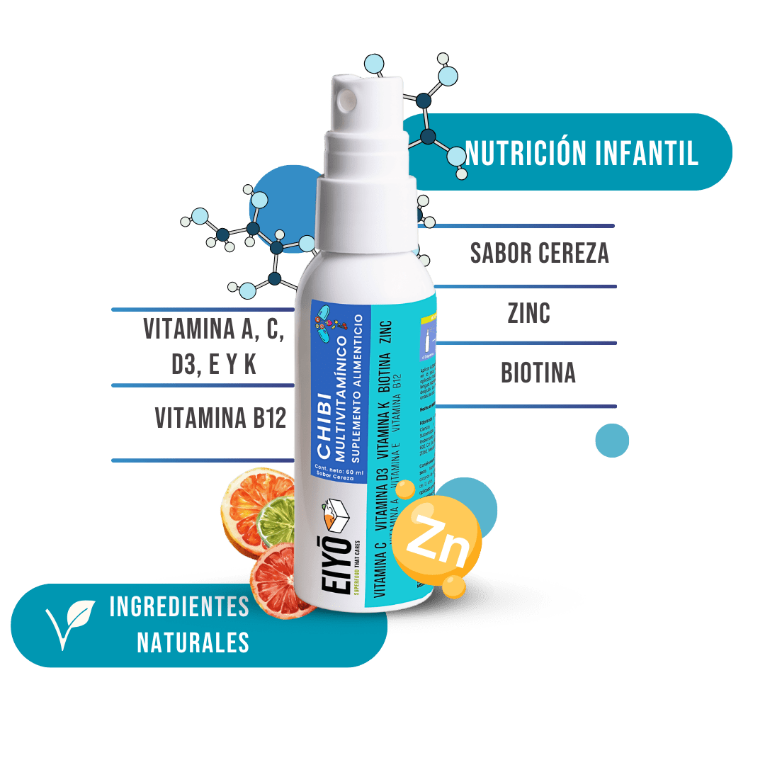 CHIBI Spray Multivitamínico Infantil – Sabor Cereza - Eiyo