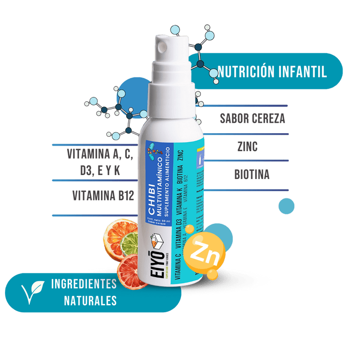 CHIBI Spray Multivitamínico Infantil – Sabor Cereza - Eiyo