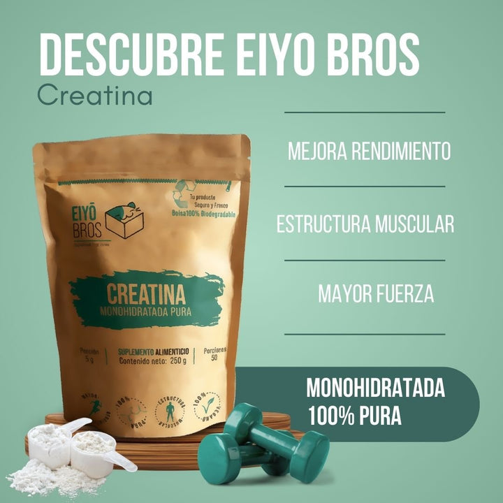 Creatina Monohidratada de Máxima Pureza - Eiyo