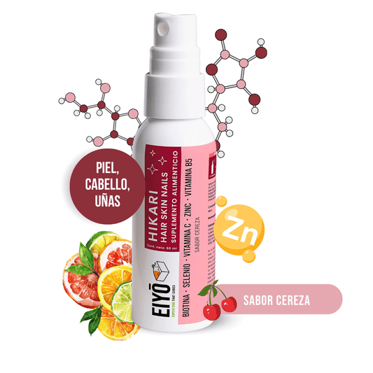 Hikari Spray bucal para cabello, piel y uñas – Sabor Cereza - Eiyo