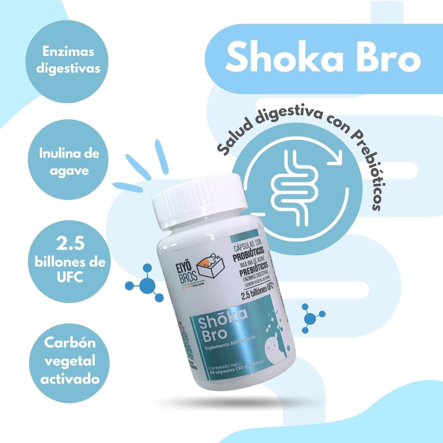 Paquete Bienestar Integral Incluye 4 botes de Cápsulas (Tenkan, Zeen, Kotai y Shoka) Eiyo Bros - Eiyo