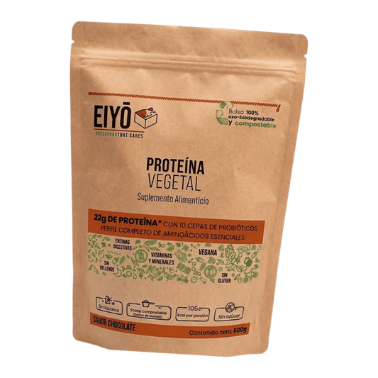 Proteína vegetal sabor chocolate 600 g - Eiyo