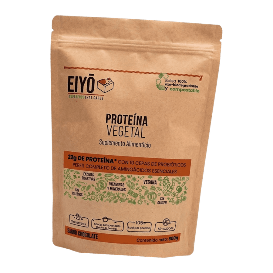 Proteína vegetal sabor chocolate 600 g - Eiyo