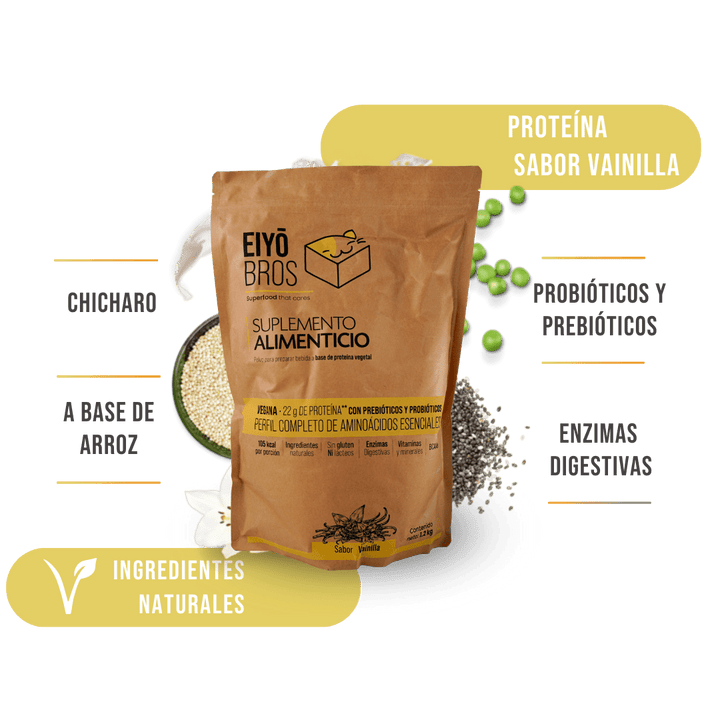 Proteína vegetal sabor vainilla 1.200 Kg - Eiyo