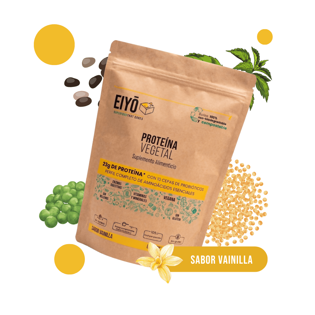 Proteína vegetal sabor vainilla 600 g - Eiyo