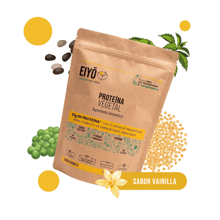 Proteína vegetal sabor vainilla 600 g - Eiyo