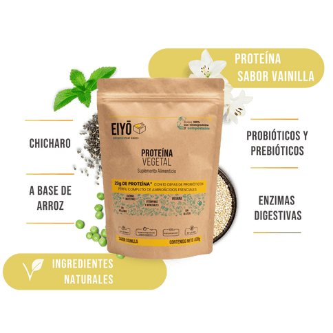 Proteína vegetal sabor vainilla 600 g - Eiyo