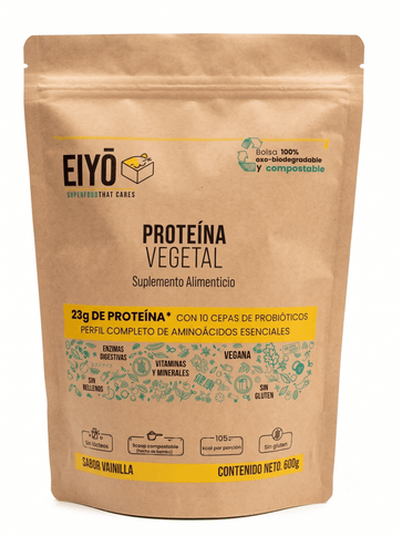 Proteína vegetal sabor vainilla 600 g - Eiyo