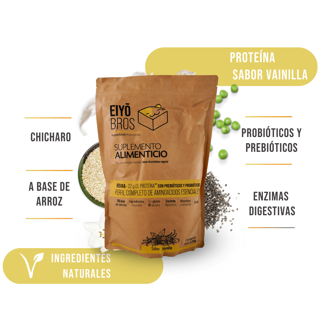 Proteína vegetal sabor vainilla 600 g - Eiyo
