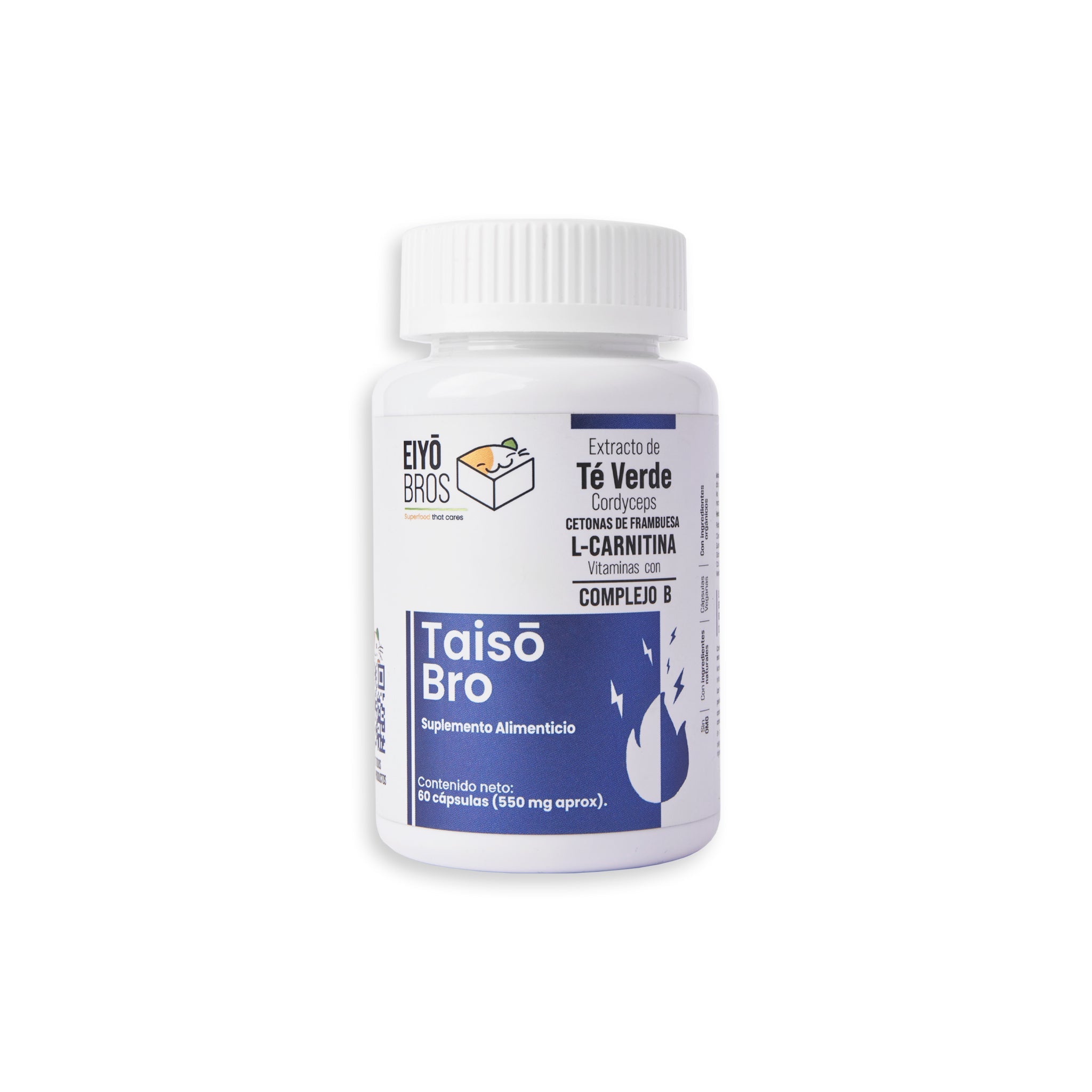 Taiso NUEVA FORMULA: Extracto de Té Verde, Cordyceps, Centonas de Franmbuesa, L - Carnitina Vitaminas y Complejo B - Eiyo